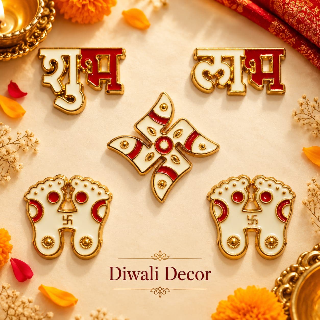 Diwali Decor Set, Shubh Labh Lettering