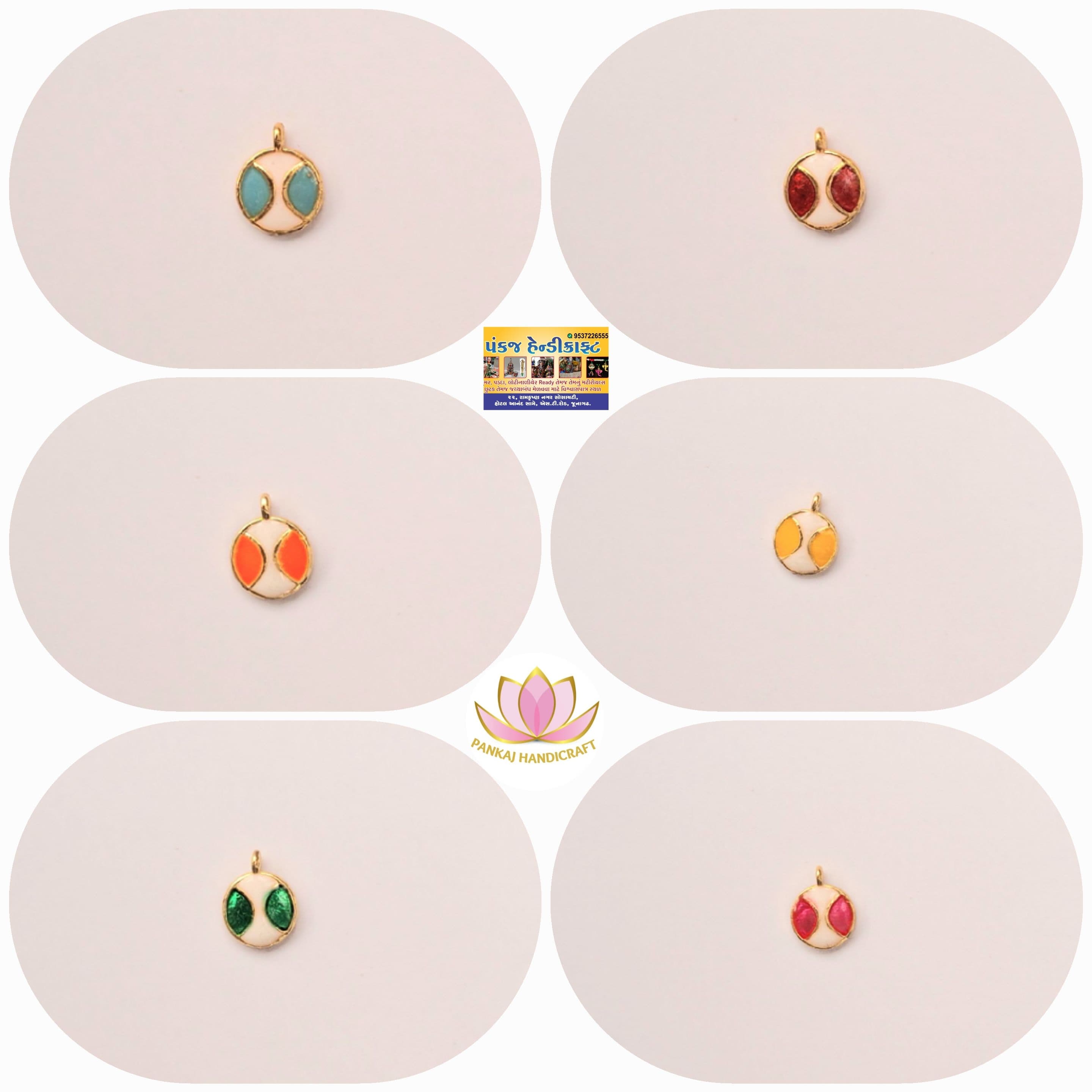 Round Meenakari Pendal