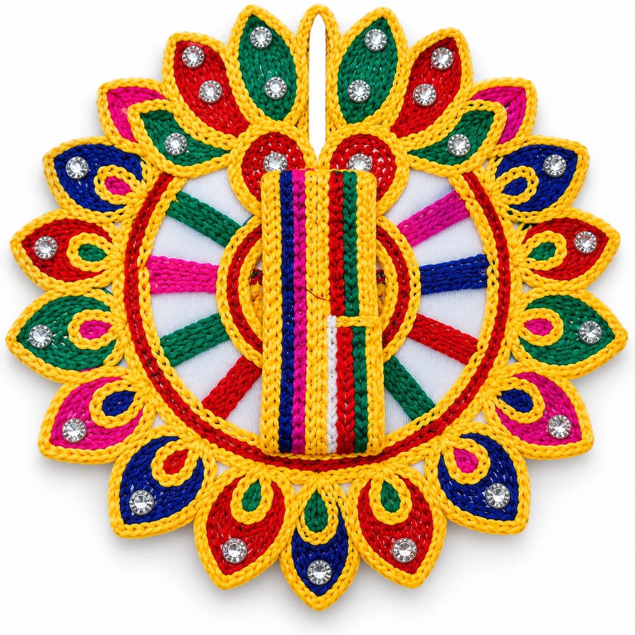 Kachi Work Lalan Vagha (Sunflower Petal)